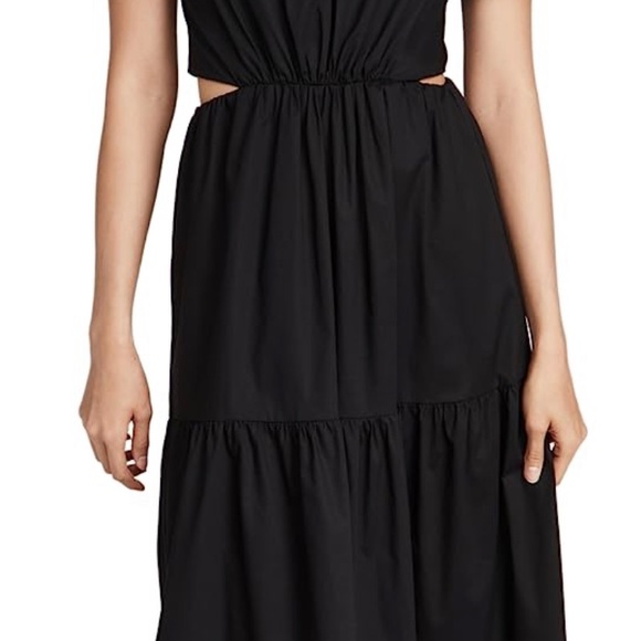 WAYF NWT New tiger print puff sleeve cutout maxi midi dress S Small - Picture 5 of 10